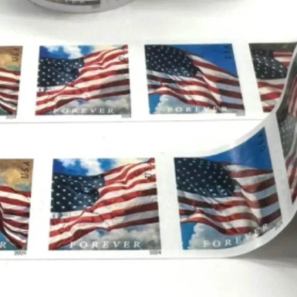 Forever Roll 100 Forever U.S Flag Postage